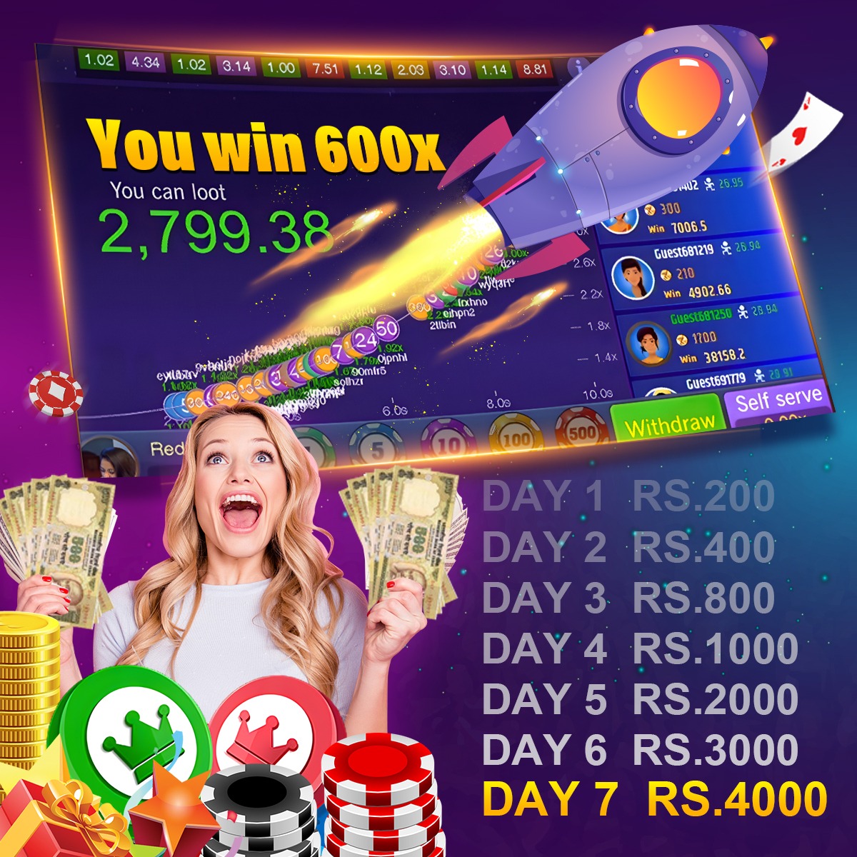 gamex bet Arabian Nights সাইন আপ বোনাস